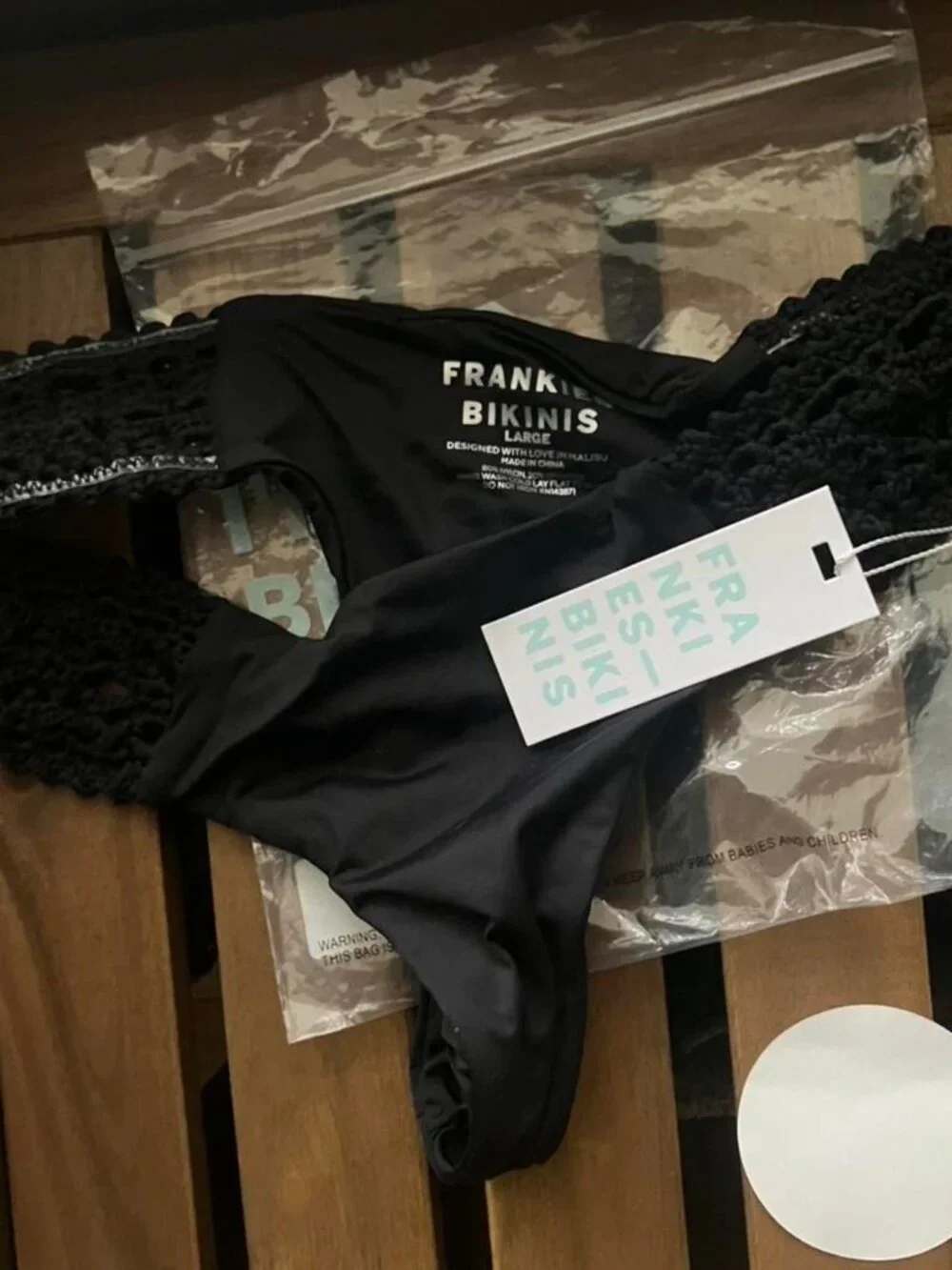 NWT- Frankie's Bikini's Tanner Bottoms Size L